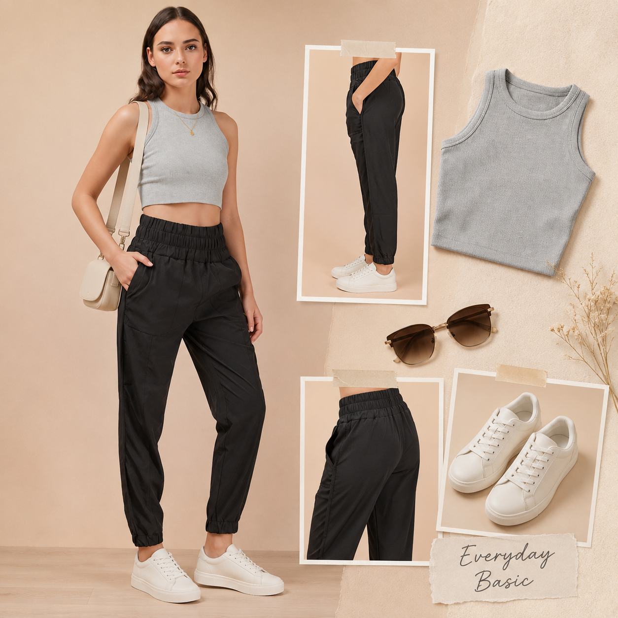 Incoming| black every day joggers
