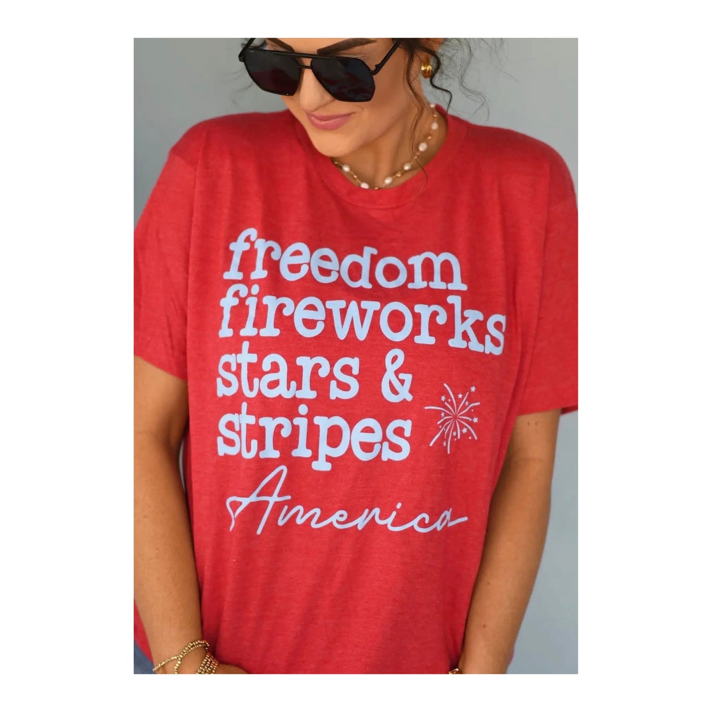 fireworks and freedom tee