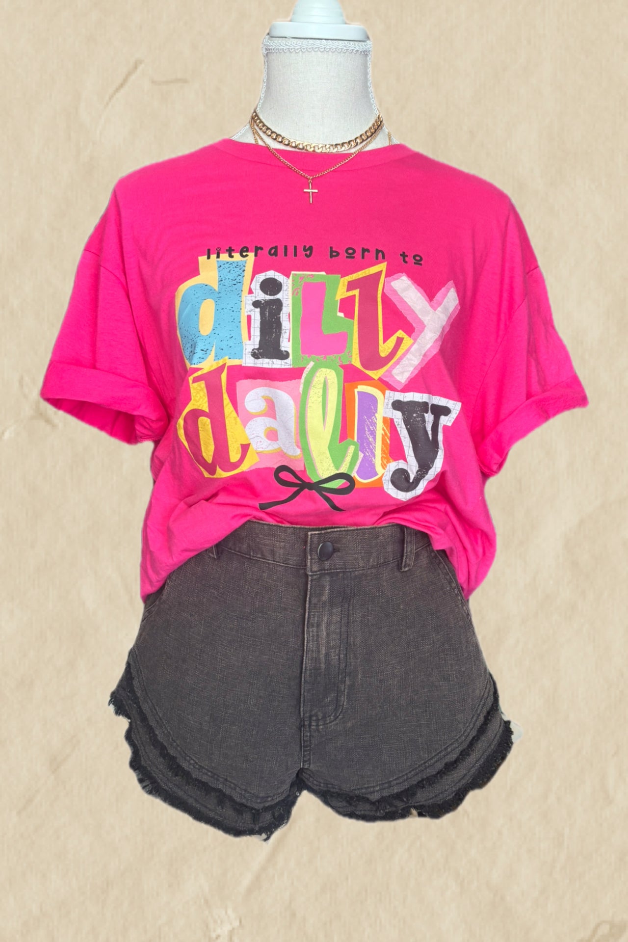 off duty fray shorts