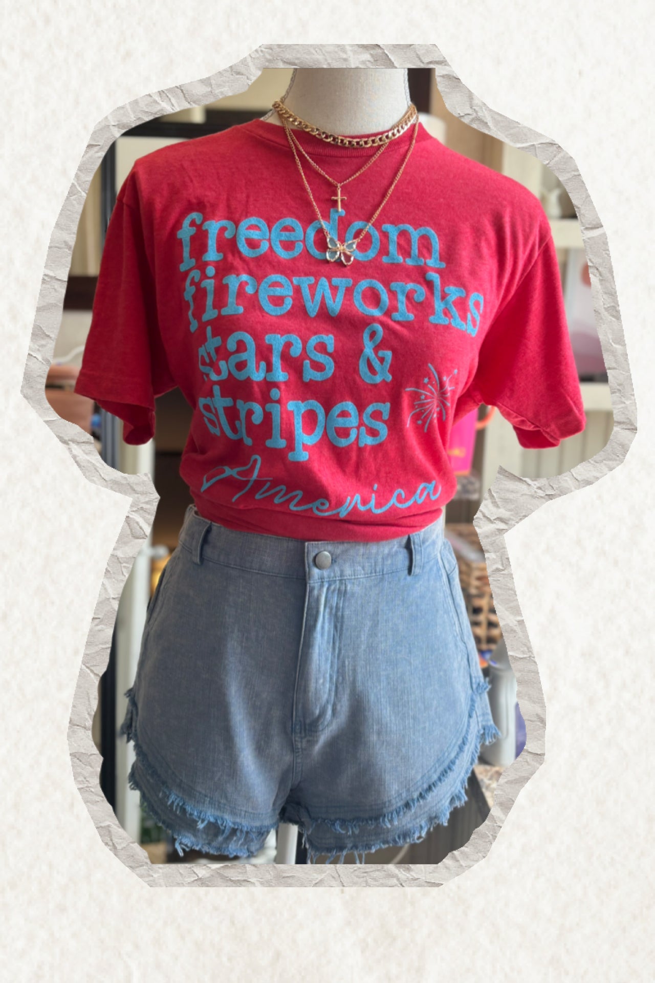 off duty fray shorts