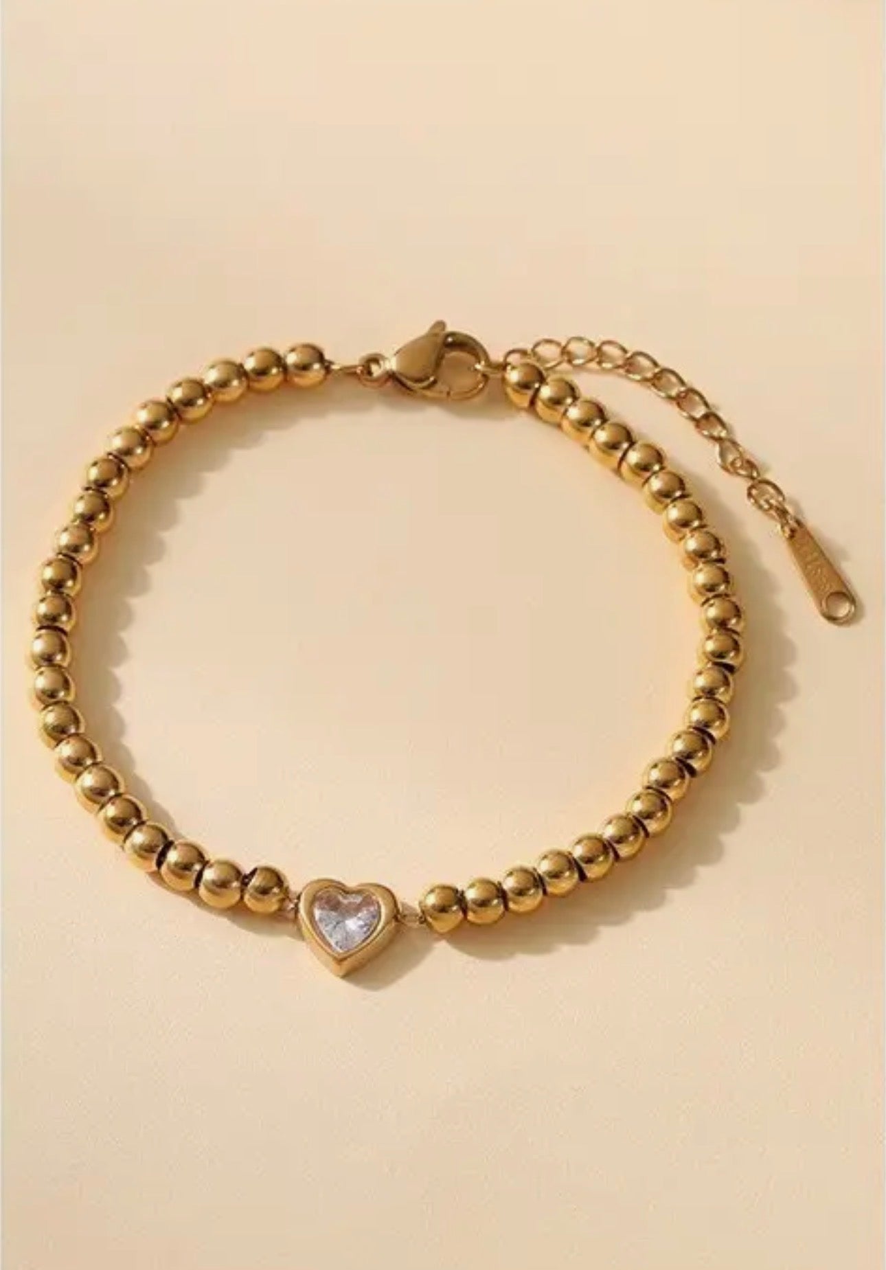 golden heart bracelet