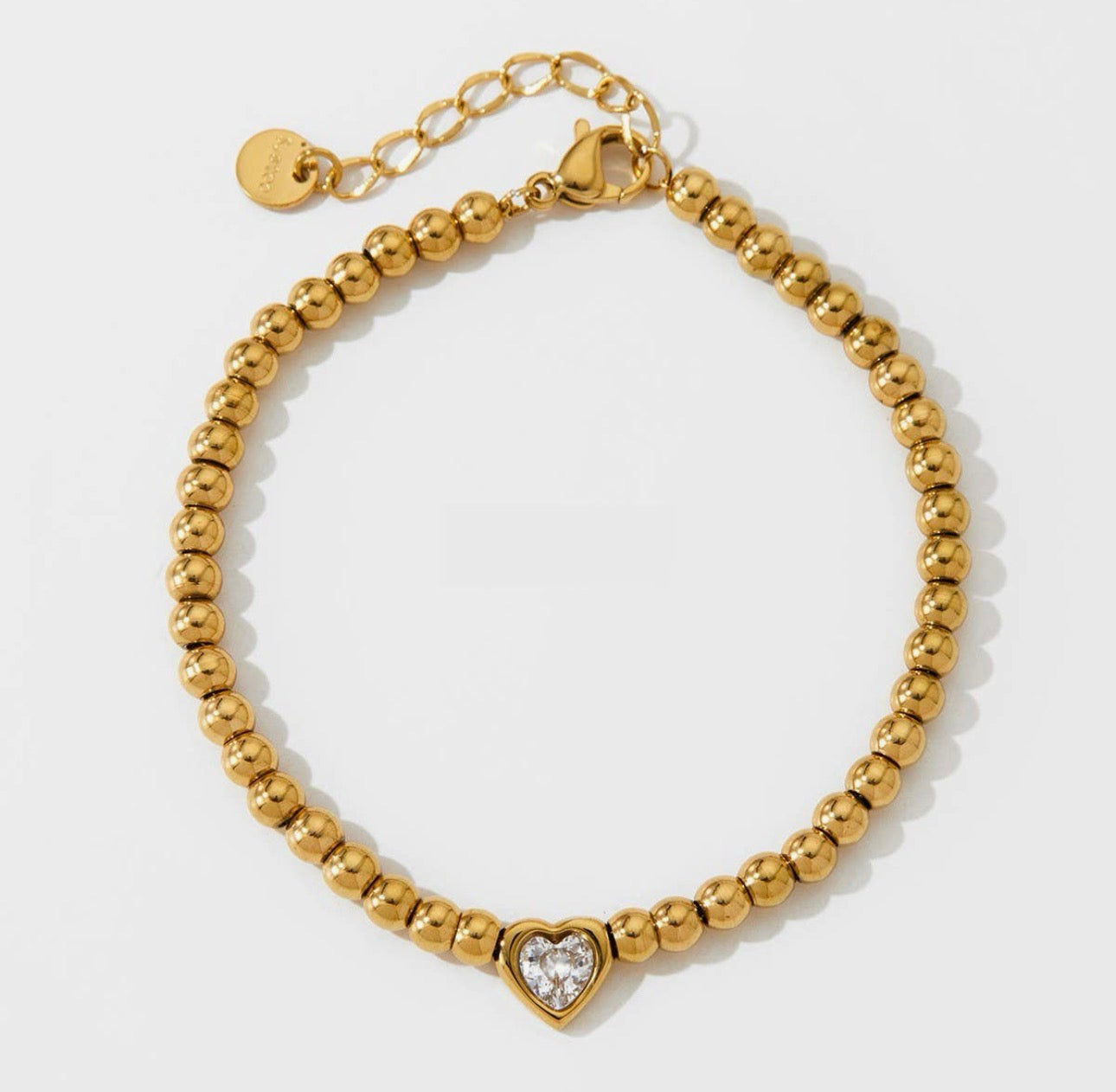 golden heart bracelet