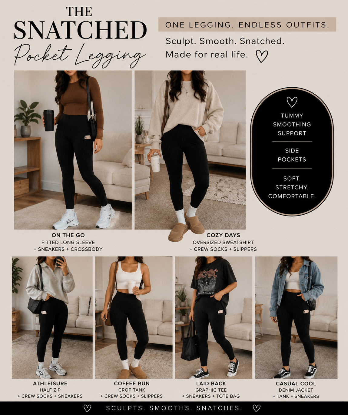 the snatched pocket leggings